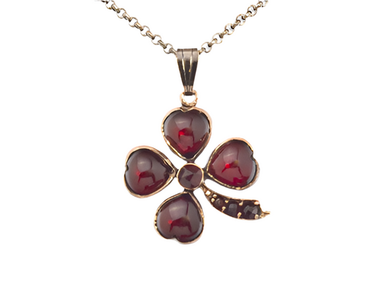 Collier Kette mit Anhänger Granat 925