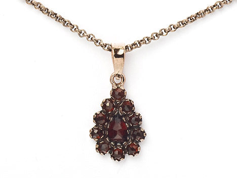 Collier Kette mit Anhänger Granat 925