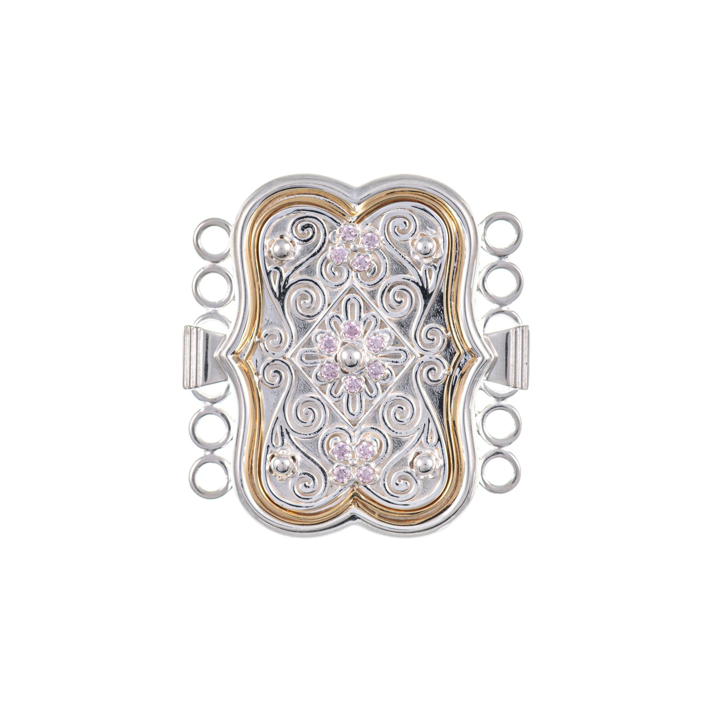 Schliesse Tracht 925 Silber rosa