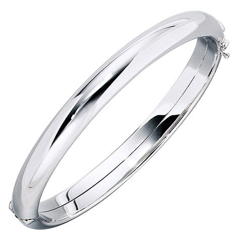 Armreif Armband oval 375 Gold Weißgold Goldarmreif Kastenschloss