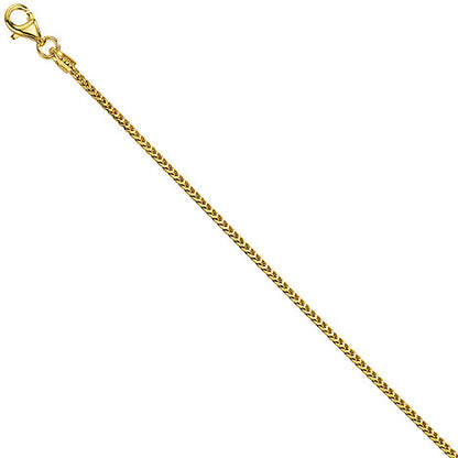 Bingokette 585 Gelbgold 1 5 mm 42 cm Gold Kette Halskette Goldkette Karabiner