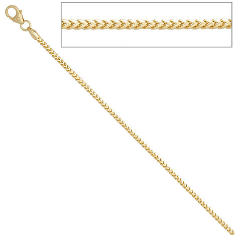 Bingokette 585 Gelbgold 1 5 mm 42 cm Gold Kette Halskette Goldkette Karabiner