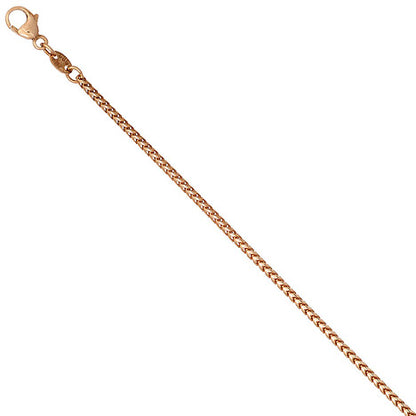 Bingokette 585 Rotgold 1 5 mm 42 cm Gold Kette Halskette Rotgoldkette Karabiner