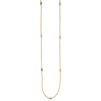 Collier Halskette 925 Sterling Silber gold vergoldet 7 Zirkonia 47 cm Kette