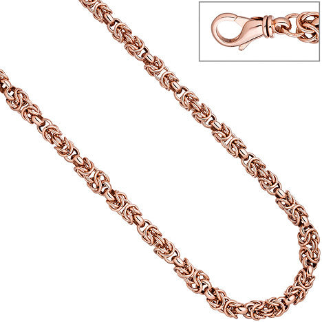 Collier Halskette 925 Sterling Silber rotgold vergoldet 50 cm Kette