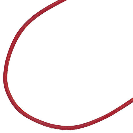 Collier Halskette Leder rot 925 Silber 42 cm Lederkette Karabiner