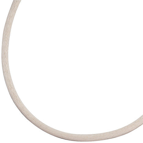 Collier Halskette Seide beige 2 8 mm 42 cm Verschluss 925 Silber Kette