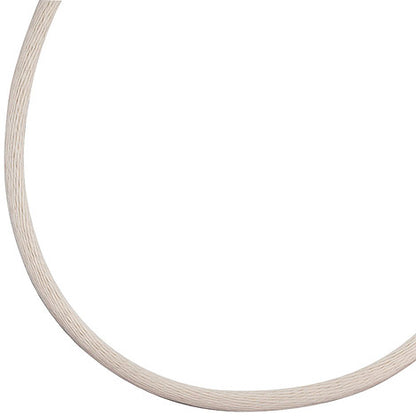 Collier Halskette Seide beige 2 8 mm 42 cm Verschluss 925 Silber Kette