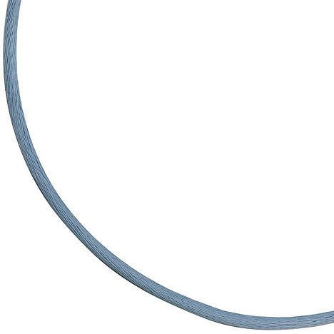 Collier Halskette Seide hellblau 2 8 mm 42 cm Verschluss 925 Silber Kette
