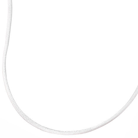 Collier Halskette Seide weiss 42 cm Verschluss 925 Silber Kette