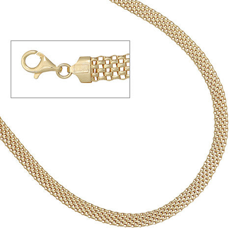Collier Statement Halskette 925 Sterling Silber gold vergoldet 45 cm Kette