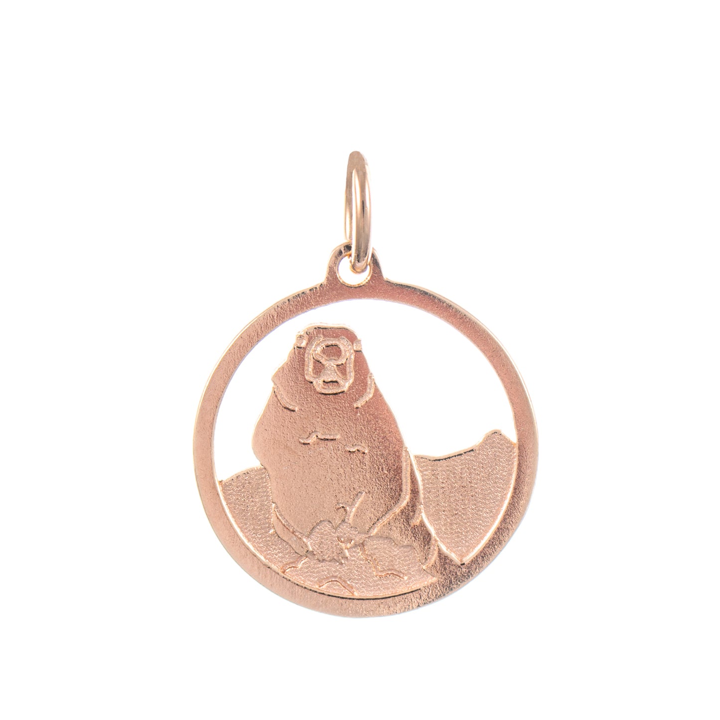 Anhänger Mankei Murmeltier 925 Silber rosé vergoldet