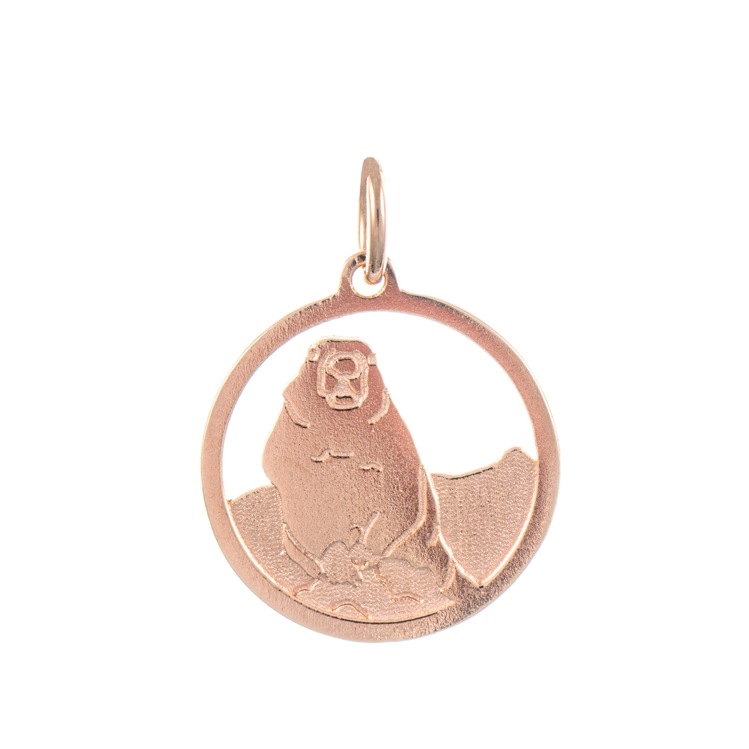 Anhänger Mankei Murmeltier 925 Silber rosé vergoldet