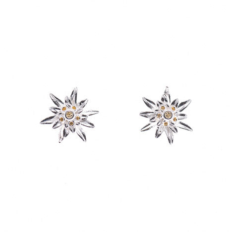 Ohrstecker 925 Silber Tracht Edelweiss