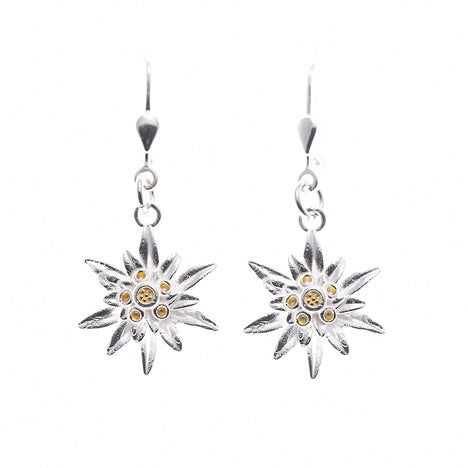 Ohrhänger 925 Silber Tracht Edelweiss