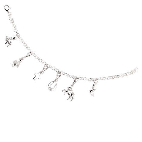 Einhänger Charm Kreuz 925 Sterling Silber rhodiniert