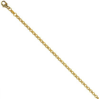 Erbskette 333 Gelbgold 2 5 mm 42 cm Gold Kette Halskette Goldkette Karabiner