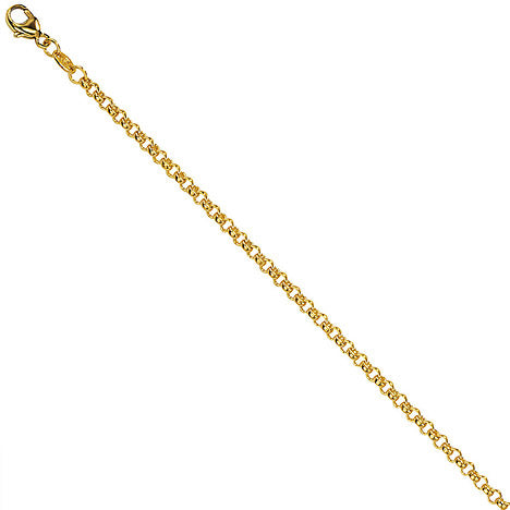 Erbskette 333 Gelbgold 2 5 mm 42 cm Gold Kette Halskette Goldkette Karabiner