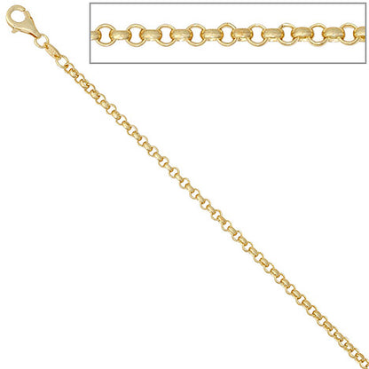 Erbskette 333 Gelbgold 2 5 mm 42 cm Gold Kette Halskette Goldkette Karabiner