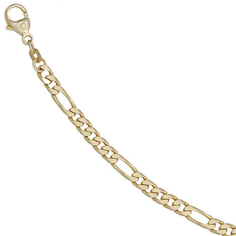 Figaroarmband 585 Gold Gelbgold 21 cm Armband Goldarmband Karabiner