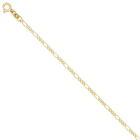 Figarokette 333 Gelbgold 2 3 mm 45 cm Gold Kette Halskette Goldkette Federring