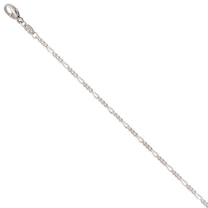 Figarokette 585 Weißgold 1 7 mm 45 cm Gold Kette Halskette Weißgoldkette