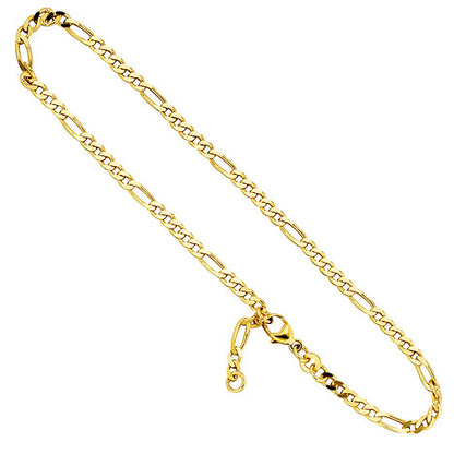 Fußkettchen Fußkette 333 Gold Gelbgold 25 cm Karabiner