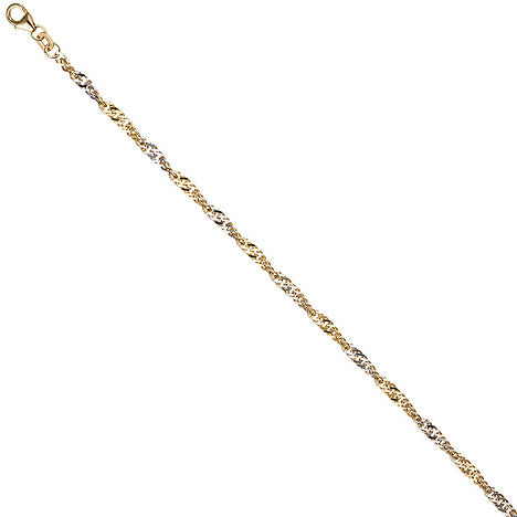 Fußkettchen Fußkette 925 Sterling Silber gold vergoldet 2 9 mm 25 cm Karabiner