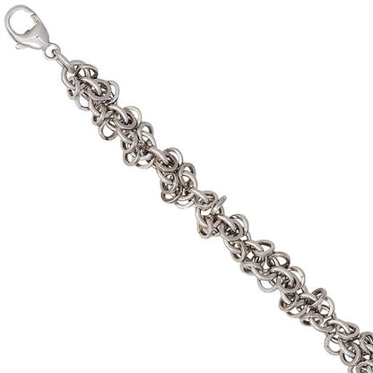 Fußkettchen Fußkette 925 Sterling Silber rhodiniert 26 cm Karabiner