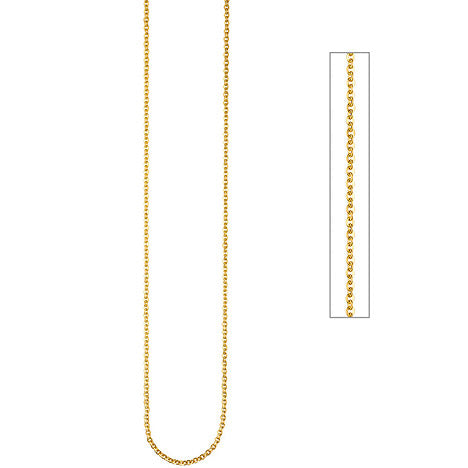Halskette Edelstahl gelbgold farben beschichtet 1 9 mm 46 cm Kette Karabiner
