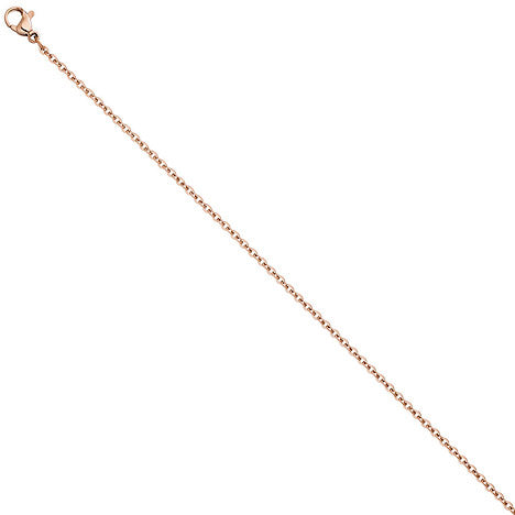 Halskette Edelstahl rotgold farben beschichtet 2 2 mm 46 cm Kette