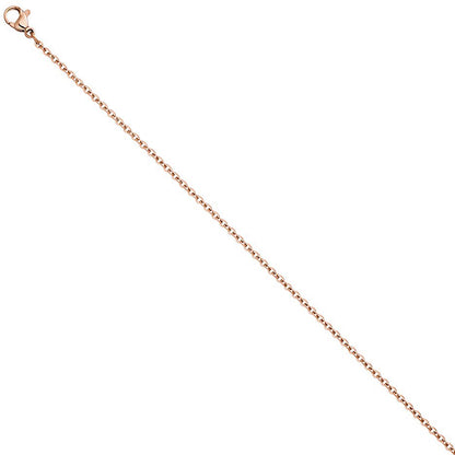 Halskette Edelstahl rotgold farben beschichtet 2 2 mm 46 cm Kette