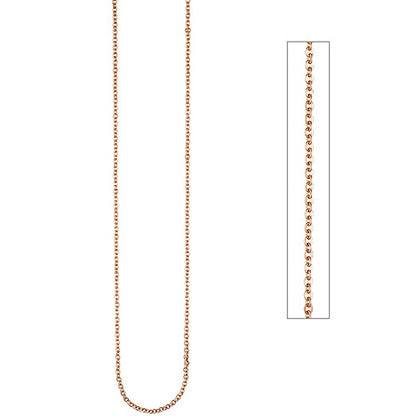 Halskette Edelstahl rotgold farben beschichtet 2 2 mm 46 cm Kette