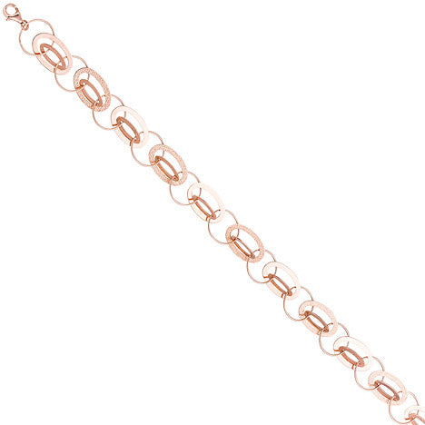 Halskette Kette 925 Silber rotgold vergoldet 80 cm Karabiner