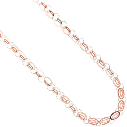Halskette Kette 925 Silber rotgold vergoldet 80 cm Karabiner