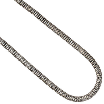 Halskette Kette 925 Sterling Silber rhodiniert 42 cm Silberkette Karabiner
