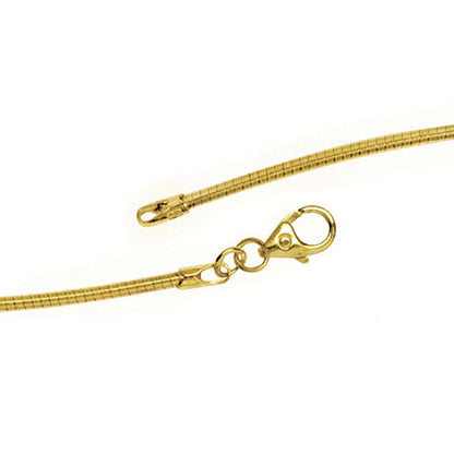 Halsreif 585 Gelbgold 1 5 mm 50 cm Gold Kette Halskette Goldhalsreif Karabiner