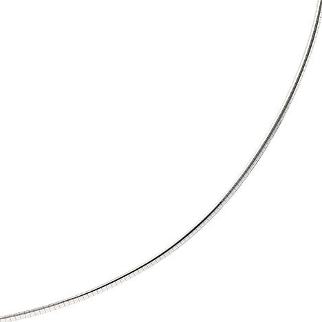 Halsreif 585 Gelbgold Weißgold beidseitig tragbar 45 cm Gold Kette Halkette