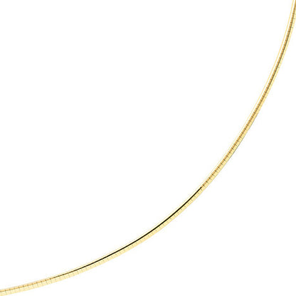 Halsreif 585 Gelbgold Weißgold beidseitig tragbar 45 cm Gold Kette Halkette