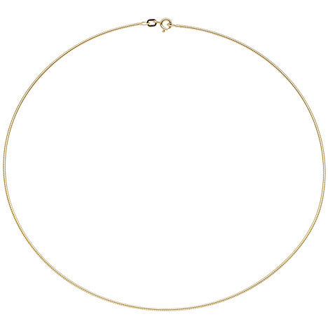 Halsreif 925 Sterling Silber gold vergoldet 1 1 mm 42 cm Kette Halskette