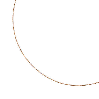 Halsreif 925 Sterling Silber rotgold vergoldet 1 1 mm 42 cm Kette Halskette