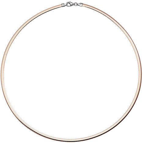 Halsreif Halskette Collier 925 Silber rotgold vergoldet beidseitig tragbar 45 cm