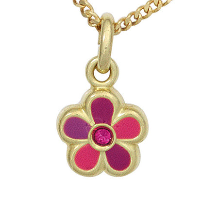 Kinder Anhänger Blume 333 Gold Gelbgold Kinderanhänger