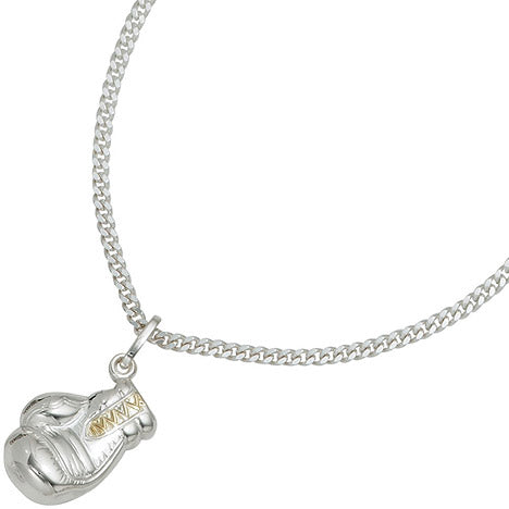 Kinder Anhänger Boxhandschuh 925 Silber bicolor vergoldet Kinderanhänger
