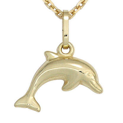 Kinder Anhänger Delfin 333 Gold Gelbgold Kinderanhänger