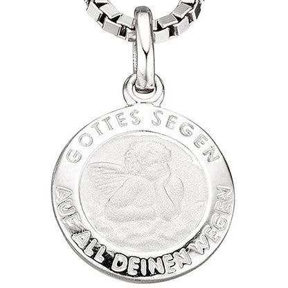 Kinder Anhänger Engel Schutzengel 925 Sterling Silber mattiert Kinderanhänger