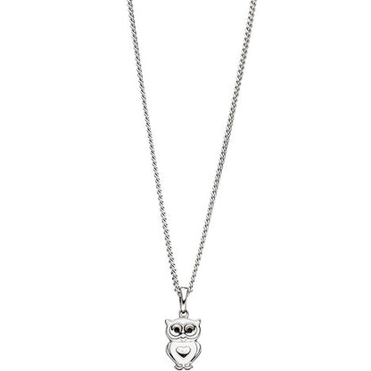 Kinder Anhänger Eule 925 Sterling Silber mit Lackeinlage Kinderanhänger