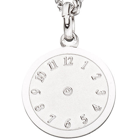 Kinder Anhänger Taufuhr 925 Sterling Silber mattiert Kinderanhänger