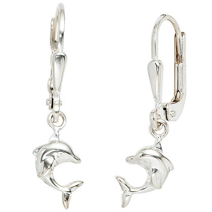 Kinder Boutons Delfin 925 Sterling Silber Ohrringe Ohrhänger Kinderohrringe