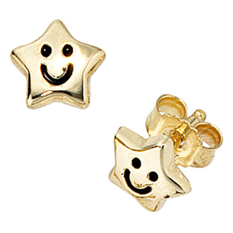Kinder Ohrstecker Stern Sterne 333 Gold Gelbgold Ohrringe Kinderohrringe